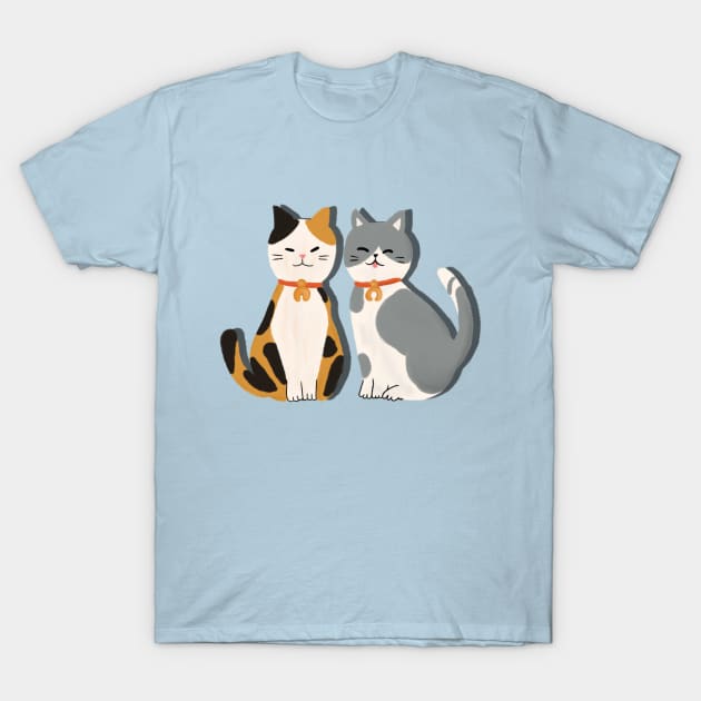 cat two cats T-Shirt by ly.s_art